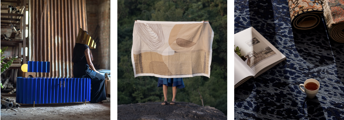 A person holding a blanket

Description automatically generated