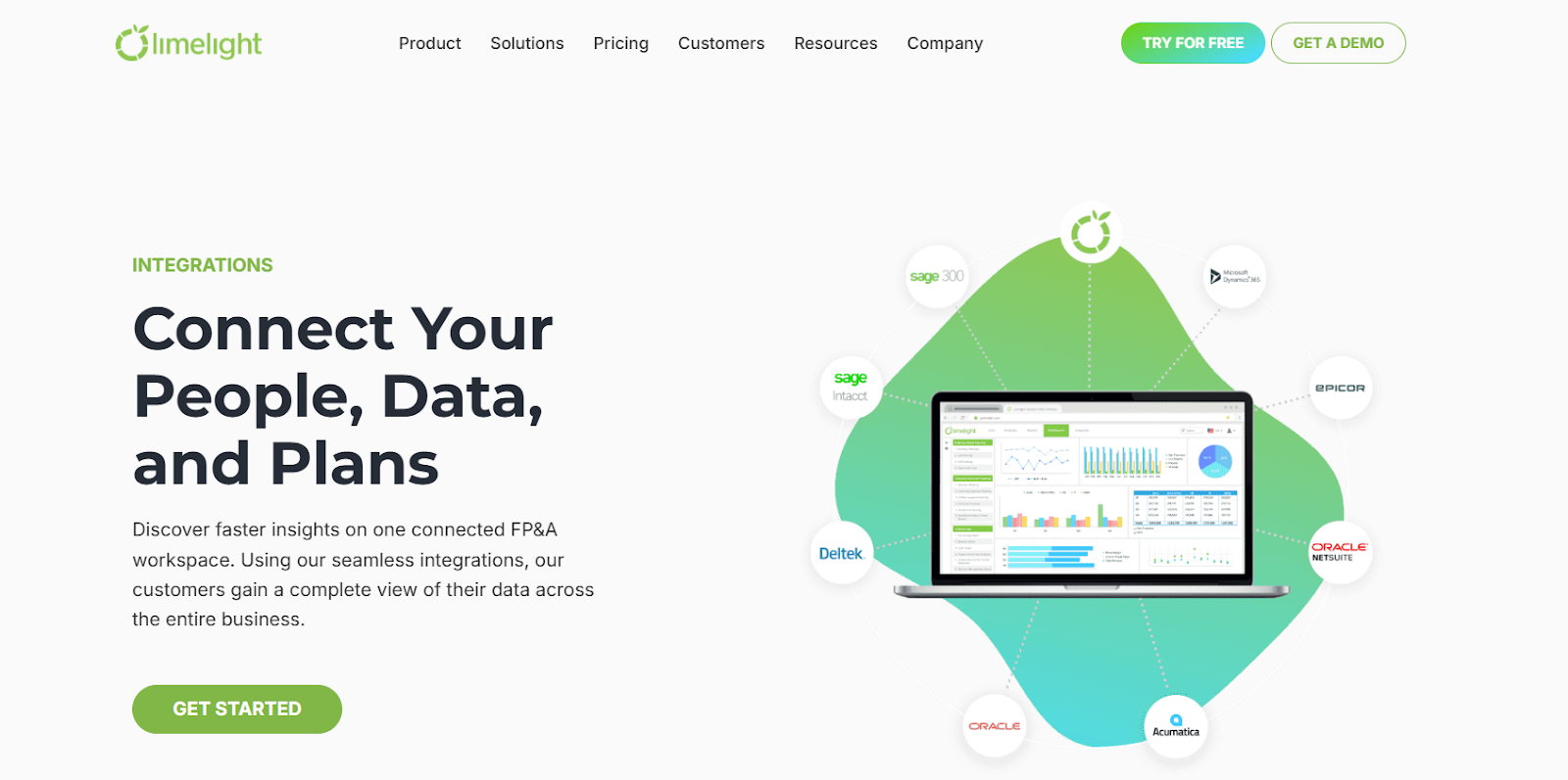 A unified FP&A workspace offering faster insights through seamless integrations 