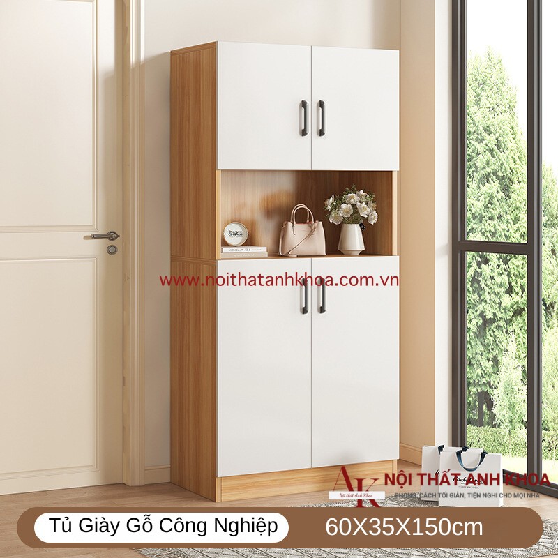 Tủ Giày Kịch Trần Gỗ MDF Đẹp Hiện Đại Giá Rẻ