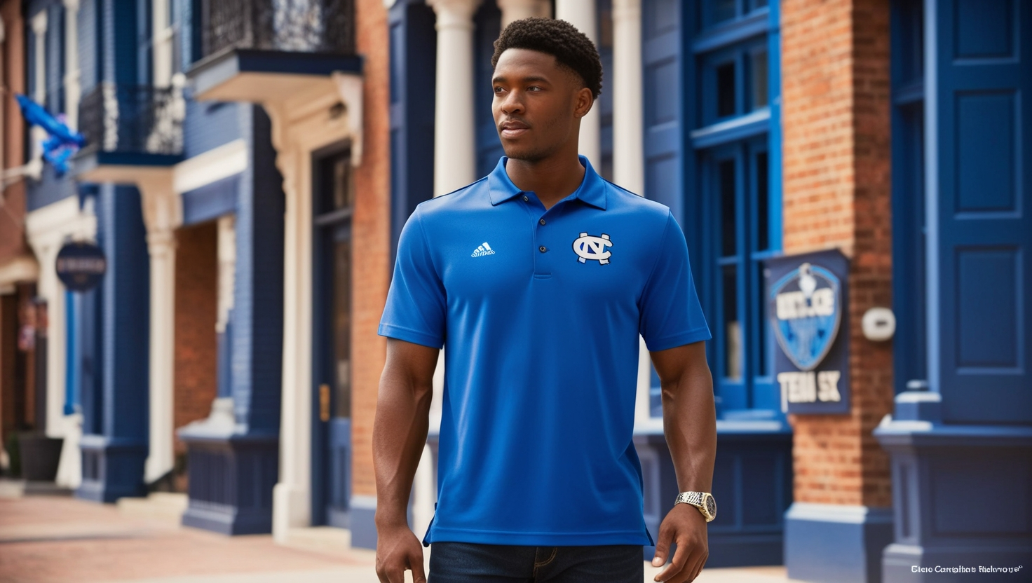 Men UNC Blue Polo Shirt Temu 3X