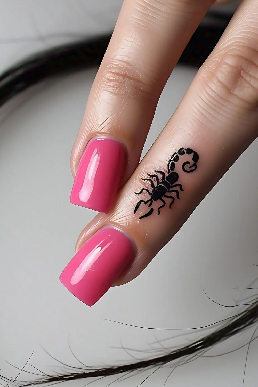 Star-Crossed Finger Tattoo