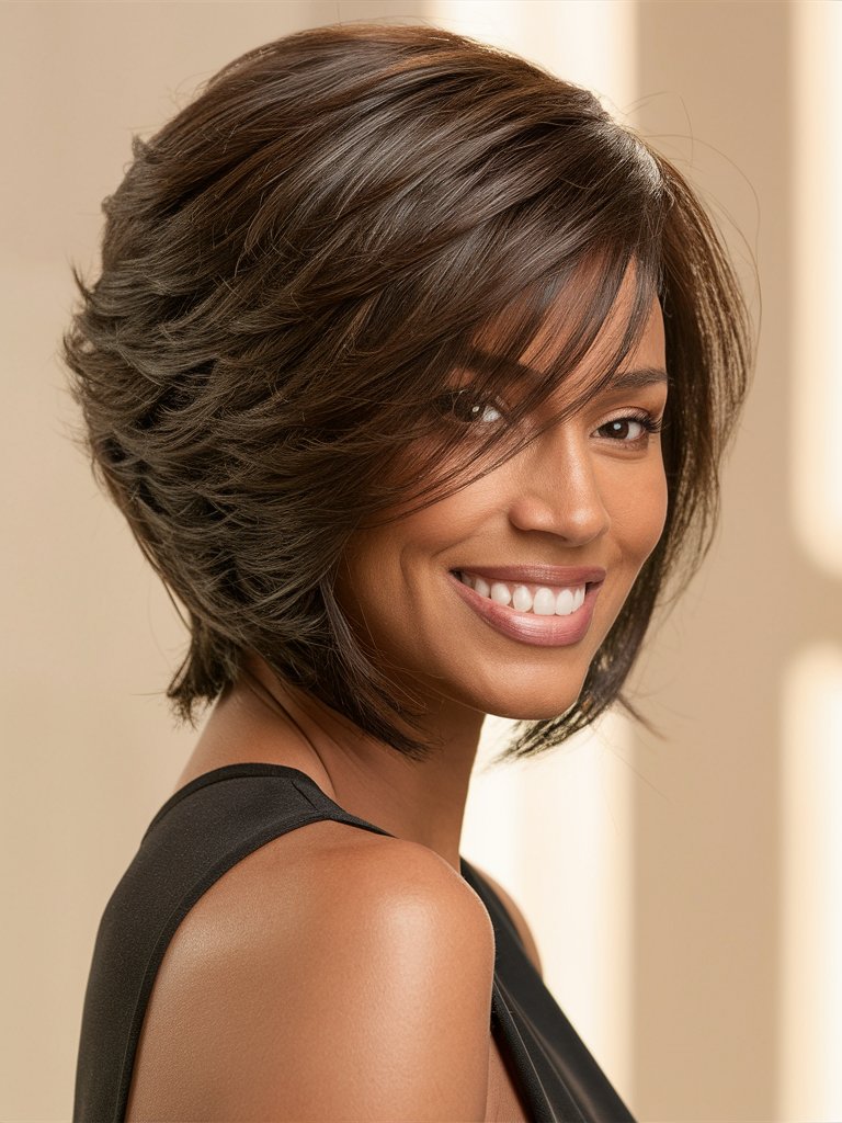 52. Sleek Stacked Bob