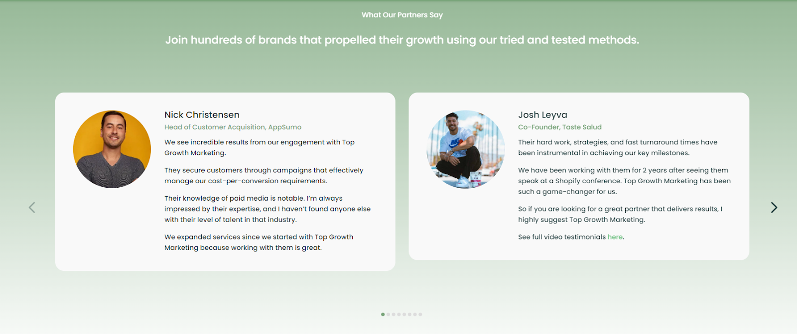 ecommerce agency testimonials