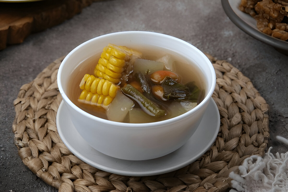 Sayur asem yang dibuat dengan terasi