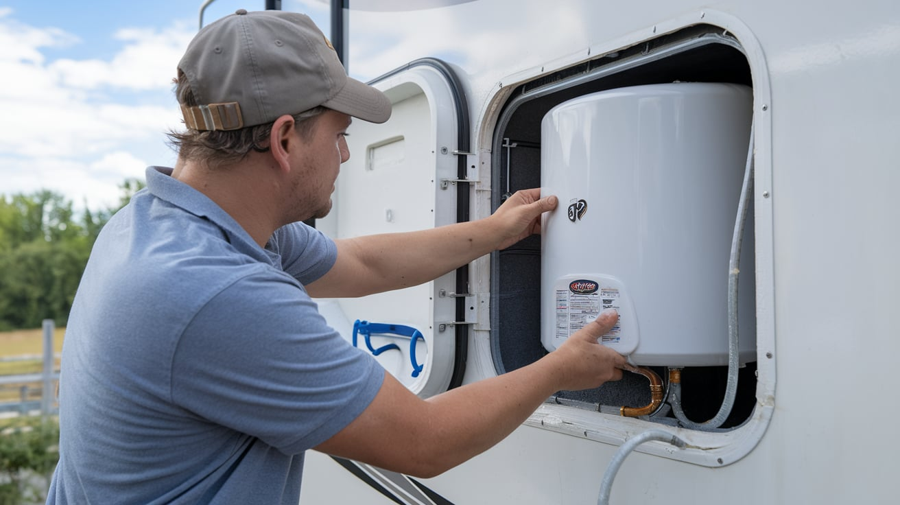 RV Water Heater 15x15 with a 15x18 Hole