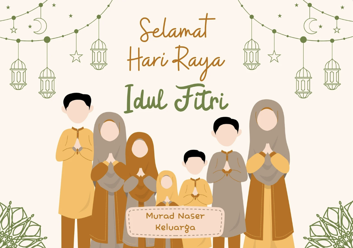 6. Idul Fitri Greeting Card Design Example 6