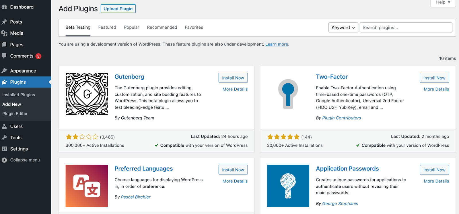 WordPress plugins