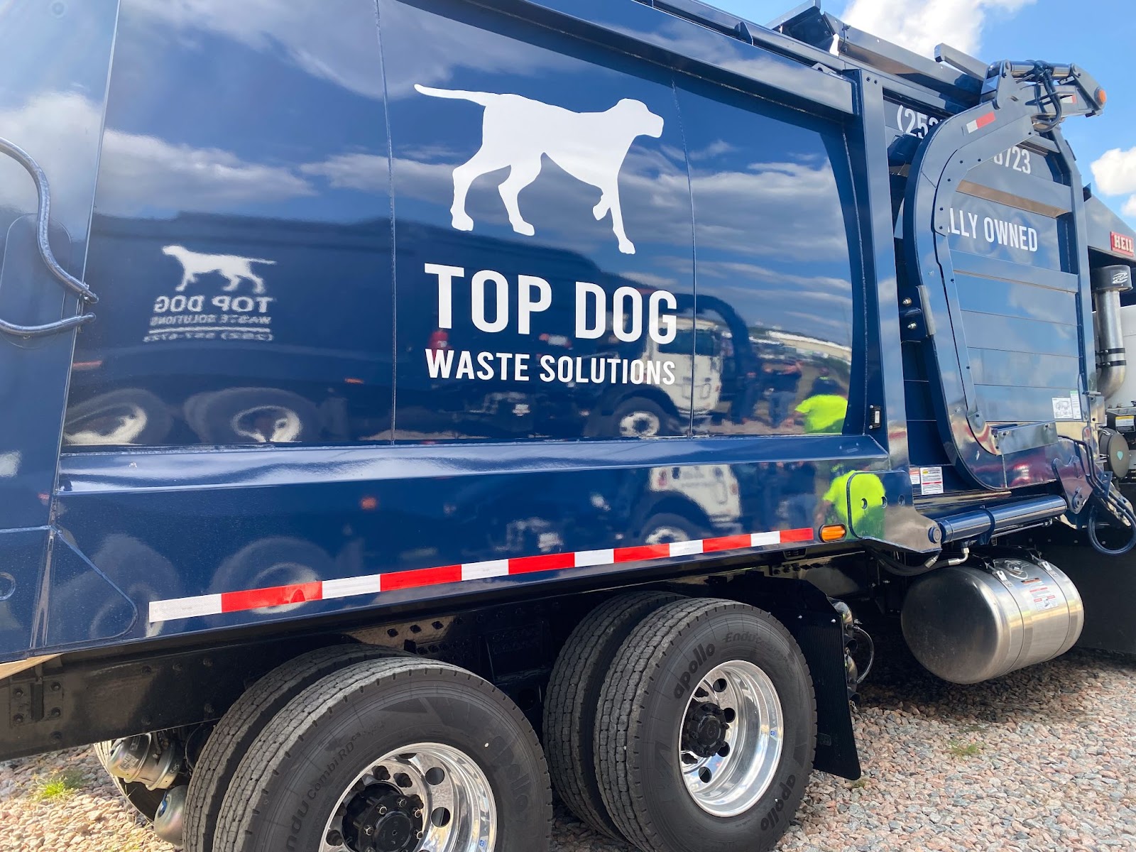 Waste Management truck for metal recycling. 