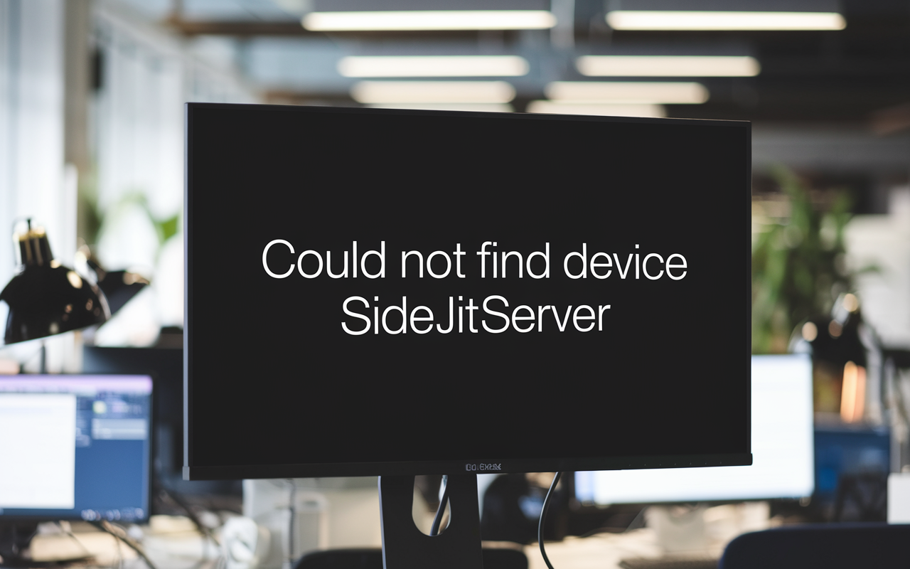 Could Not Find Device Sidejitserver