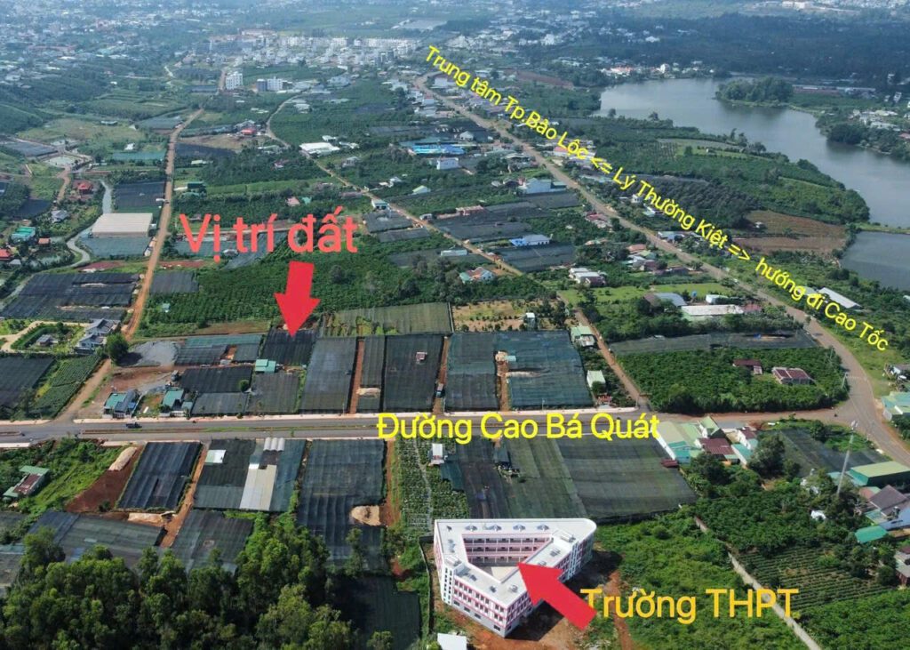 đất biệt thự Cao Bá Quát Phường 1 Bảo Lộc