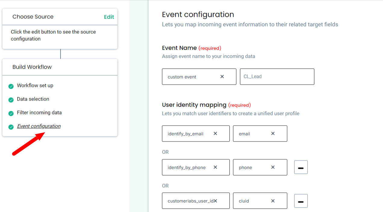 Event Configuration