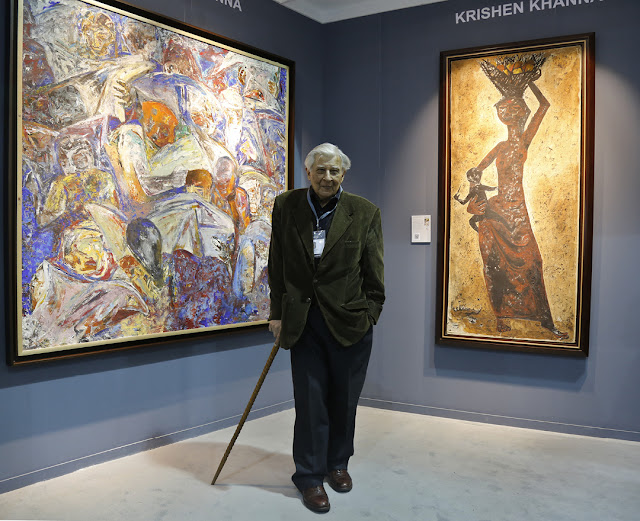 Discover Krishen Khanna's remarkable journey from Partition to Padma Bhushan, his figurative art legacy, and how he shaped Indian modern art at 100.