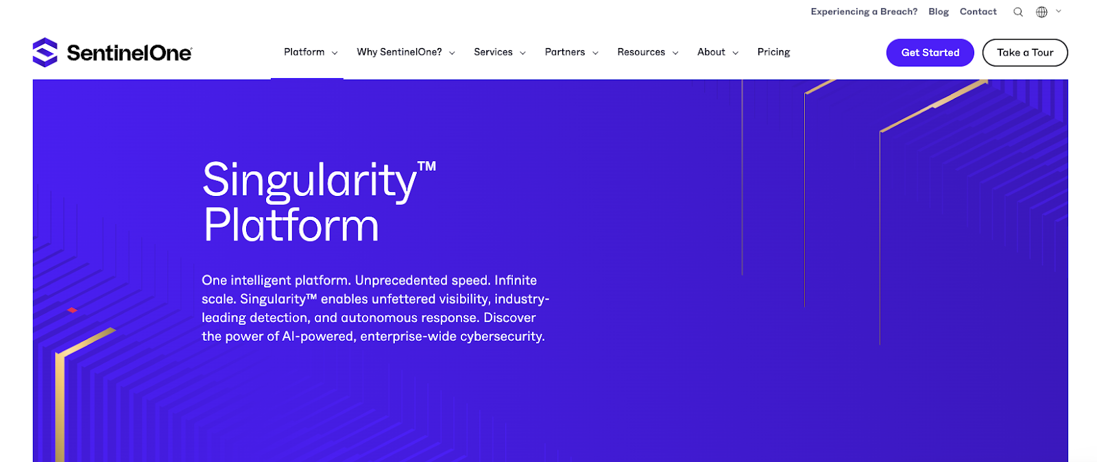 Screenshot of SentinelOne Singularity - Best integrated XDR + SIEM platform.