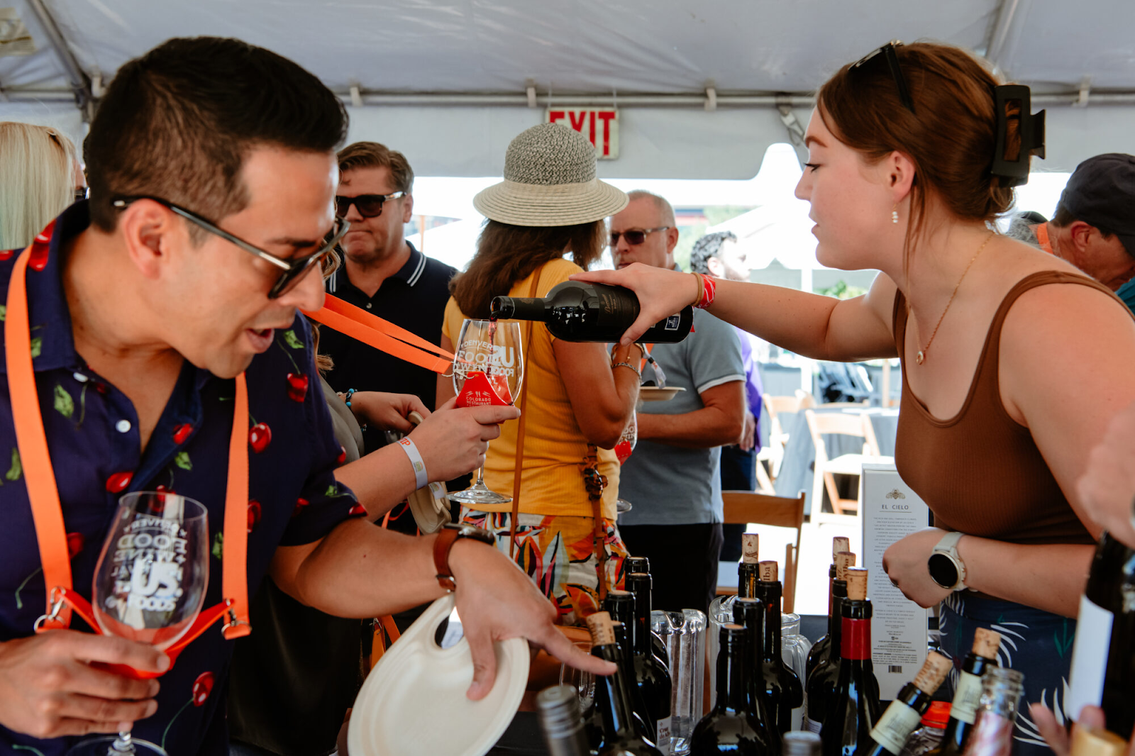 Tasting of wines.