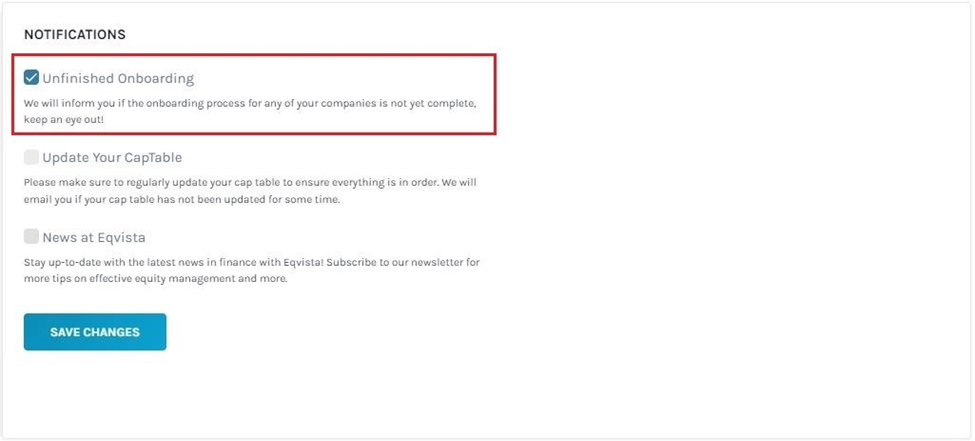 Unfinished Onboarding