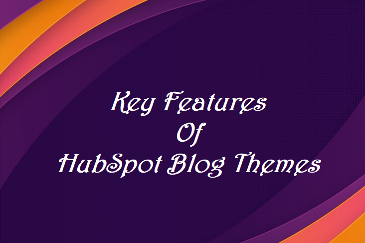 Abstract wallpaper with tagline "Key Features of HubSpot Blog Themes"