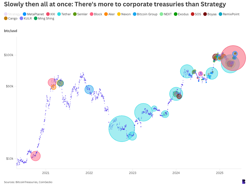 Corporate Bitcoin Holdings Comparison