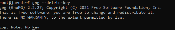Delete GPG Key - 7