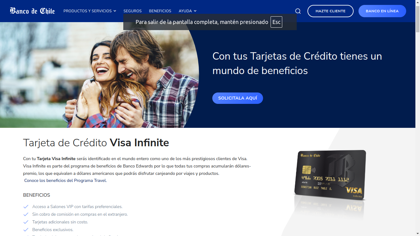 Aprende a solicitar una tarjeta de crédito del Banco de Chile