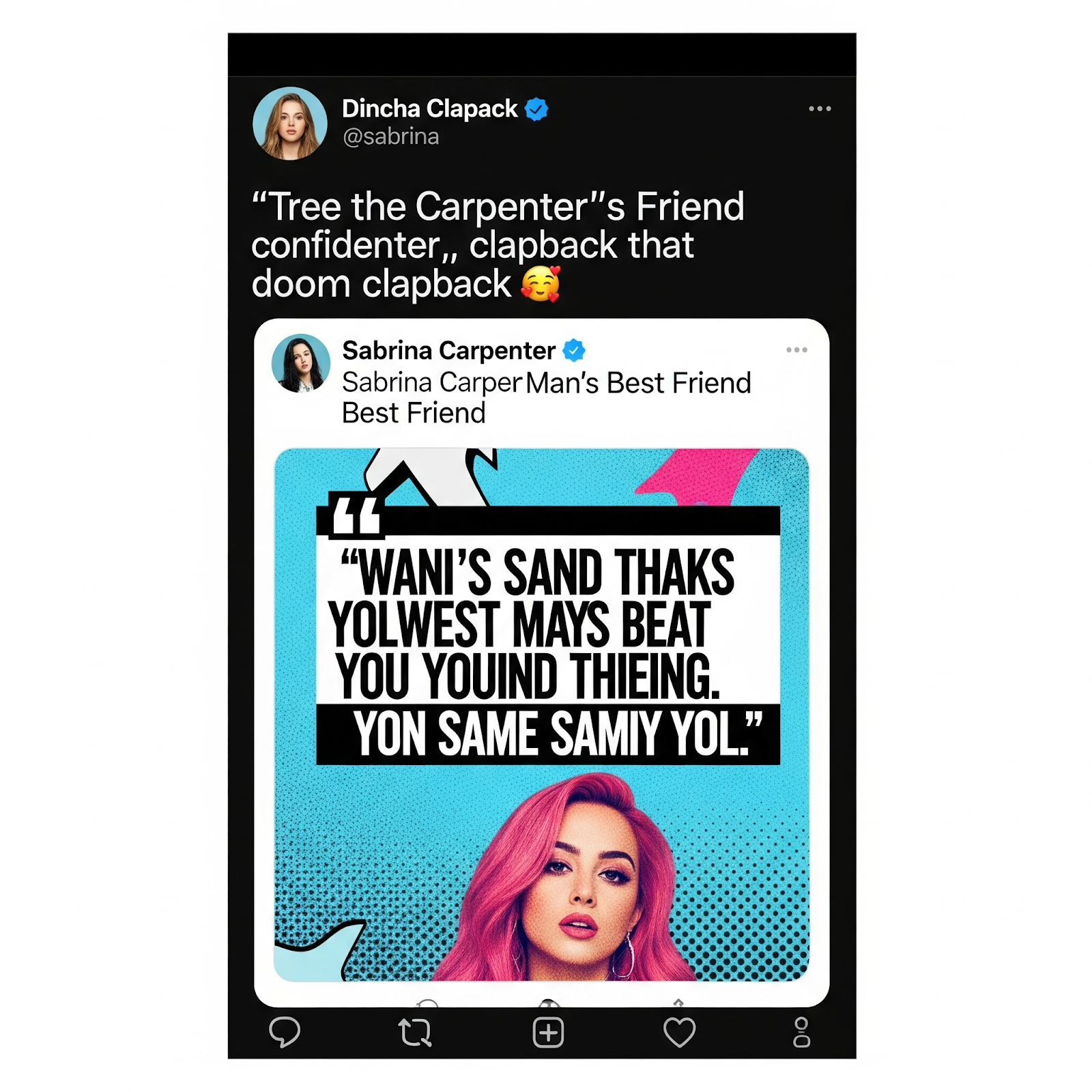 Sabrina Carpenter her clapback screenshot