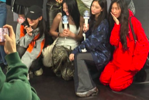 This contains an image of NewJeans
members at 2NE1 concert