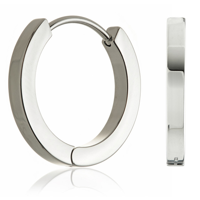 Nora Platinum Titanium Gem Single Hoop for Daith/Septum