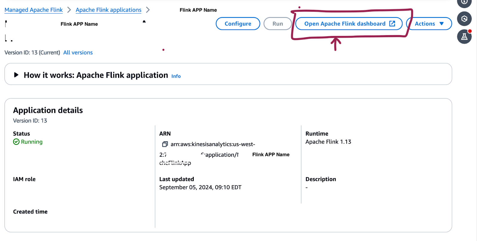 Open the Apache Flink Dashboard