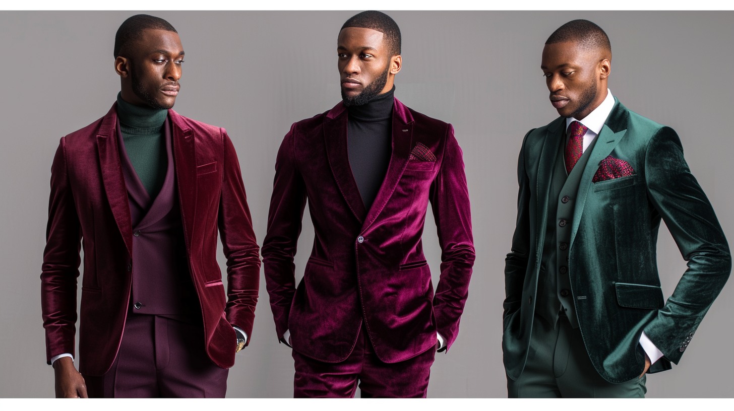 Create a bold prom outfit featuring a colored or patterned suit--like burgundy, emerald, or dark floral. Style it with a simple shirt (white or black) and minimal accessories to let the suit shine. For confident, fashion-forward promgoers.