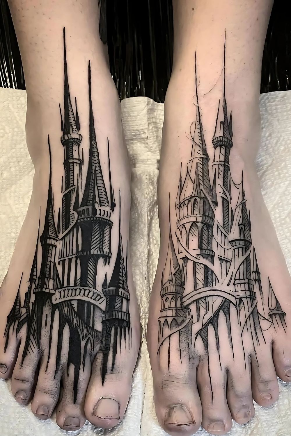 Creative Cover-Up Foot Tattoos