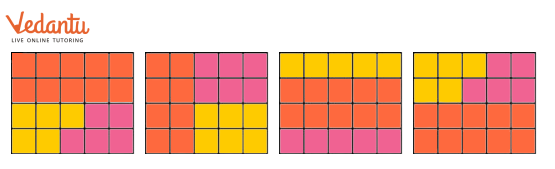 quarters and halves showing the  different ways