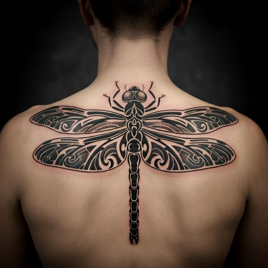Tribal Dragonfly Tattoos