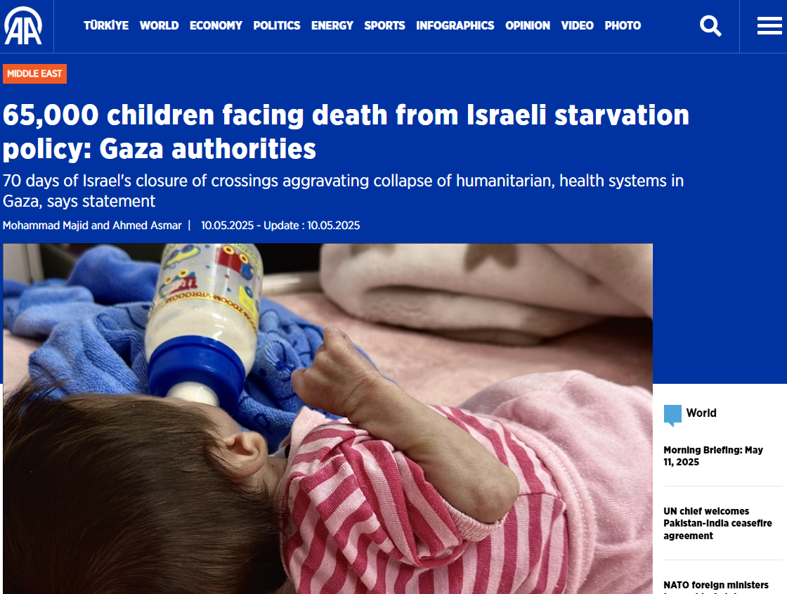 65,000 Children Face Starvation as Israel Intensifies Gaza Siege