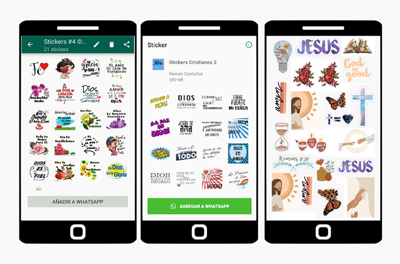 Crear stickers cristianos