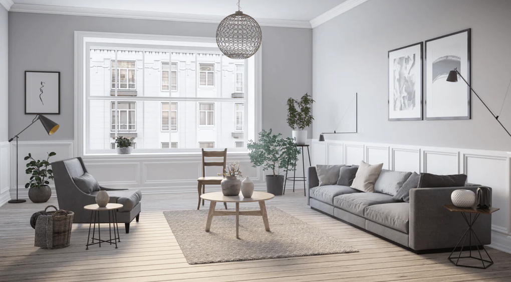 hygge interior design - minimalism and scandinavian style mix