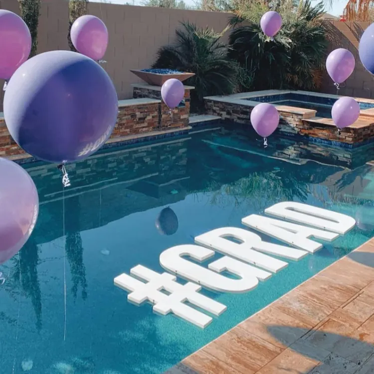poolside high school graduation party idea