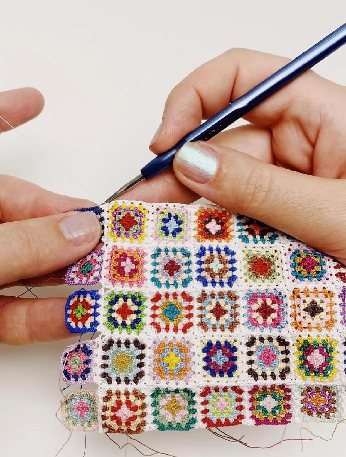 micro-granny-square-blanket