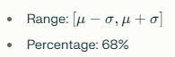 Mathematical Formulation for One Standard Deviation