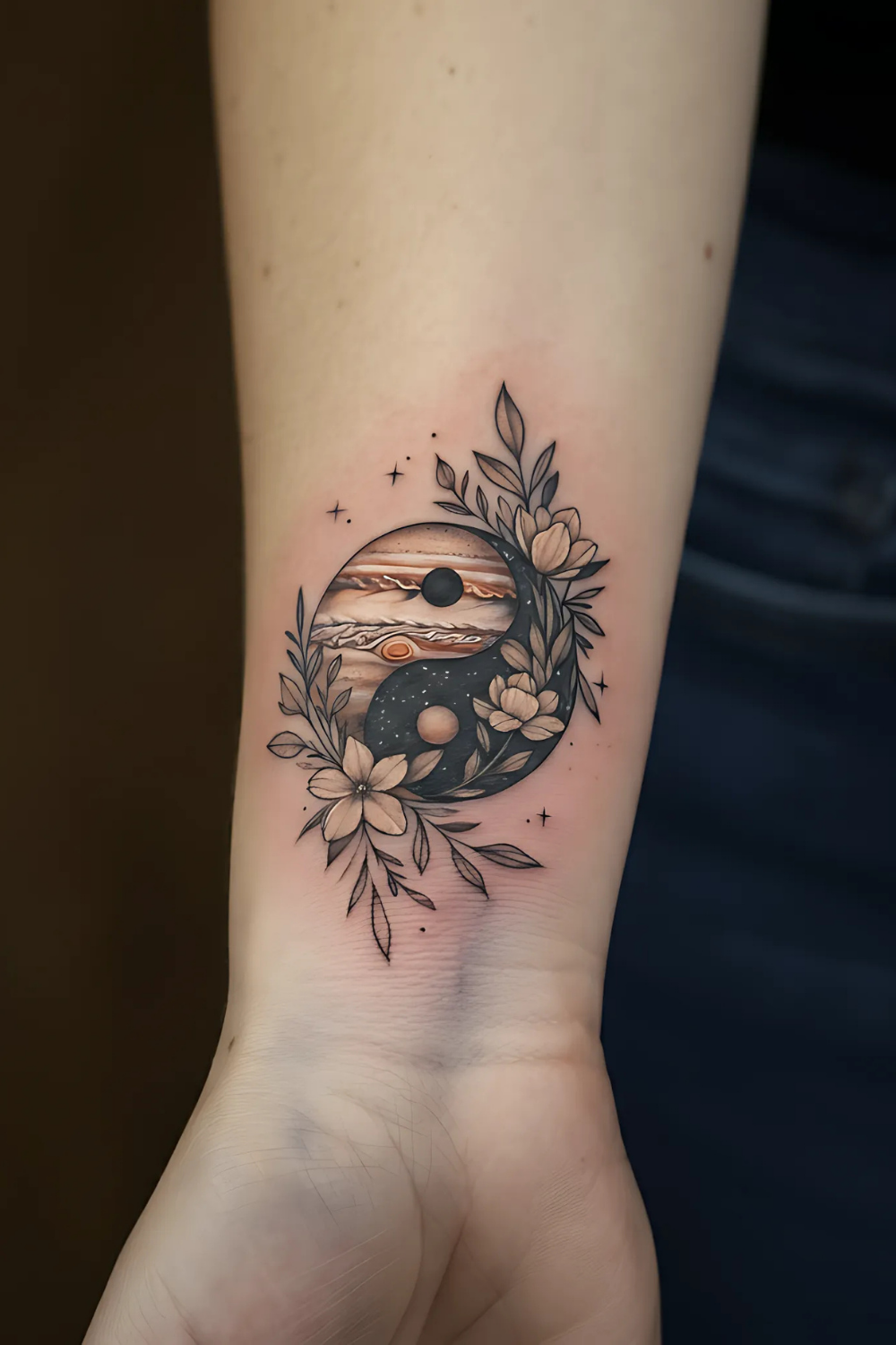 Yin-Yang Jupiter tattoo