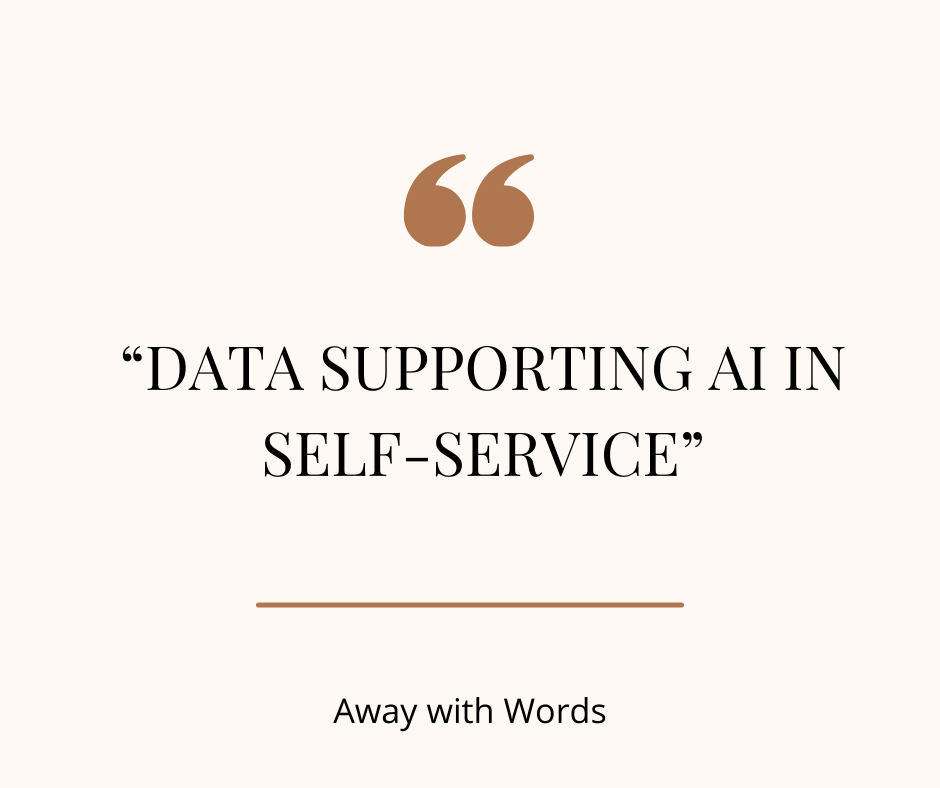 data supporting AI in self-service