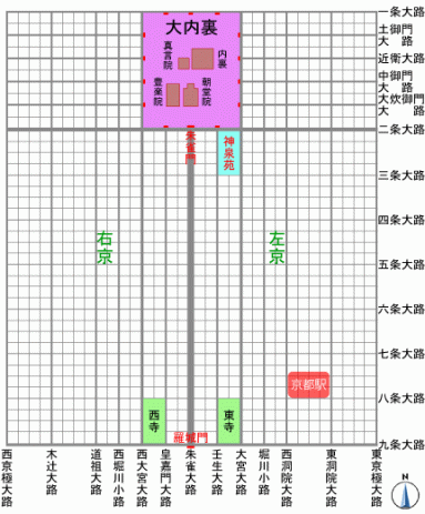 平安京の東寺と西寺