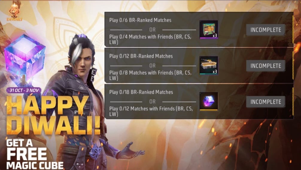 Free Magic Cube Reward in the Happy Diwali Event