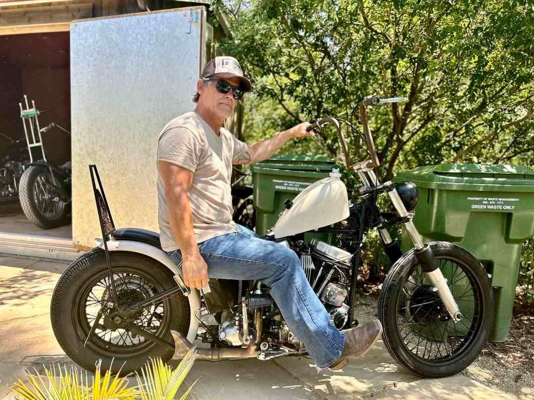Josh Brolin on a Bike