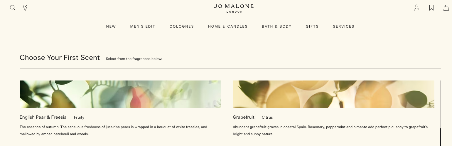 20. Jo Malone’s Scent Finder