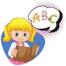 Free Vector | Girl reading book of english