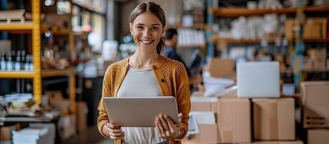 woman, laptop, manager