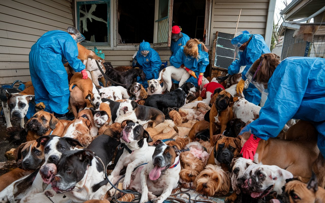 175 Dogs Rescue from Hoarder in Slidell Louisiana