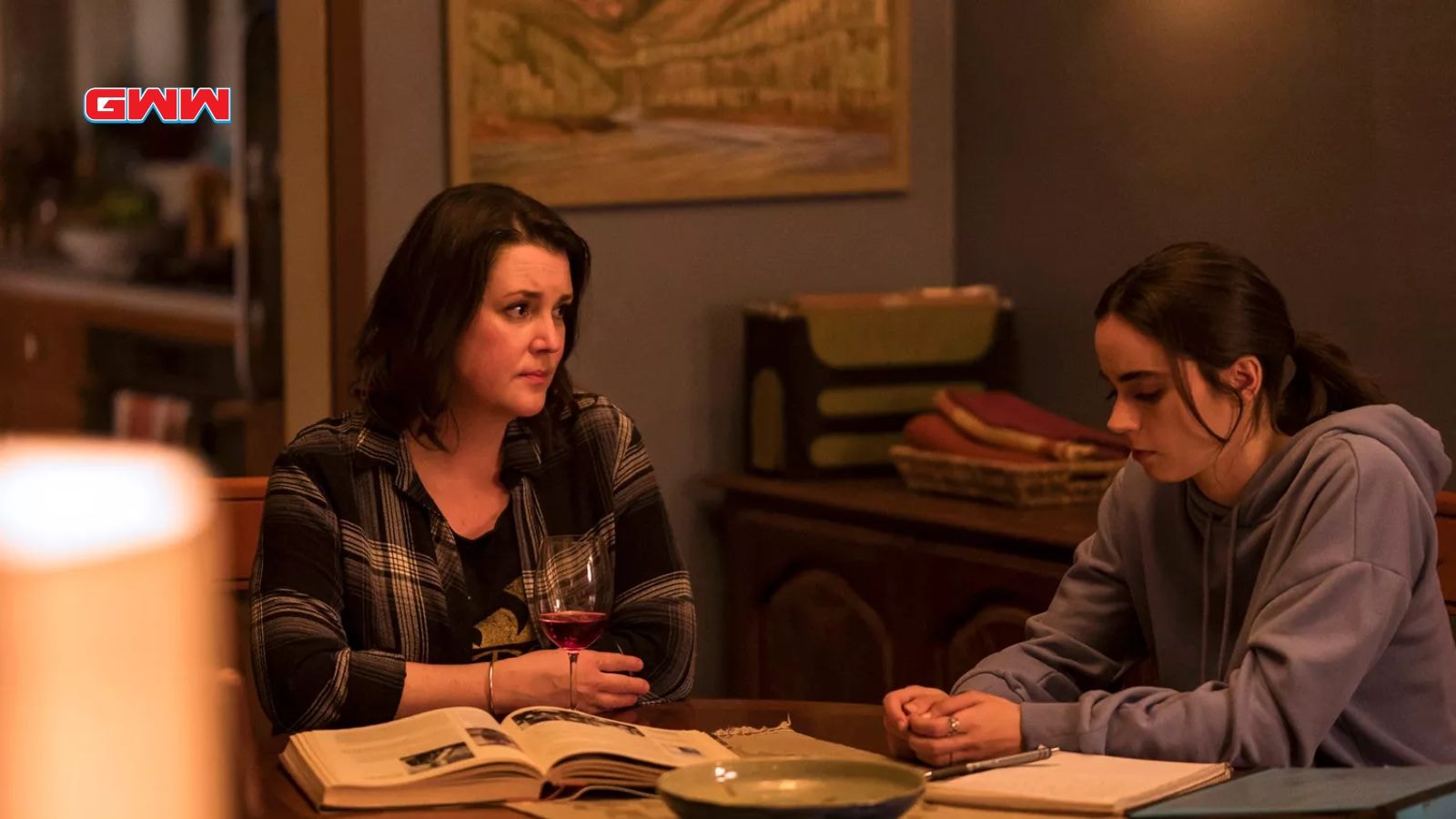 Melanie Lynskey and Sarah Desjardins in Yellowjackets Season 3