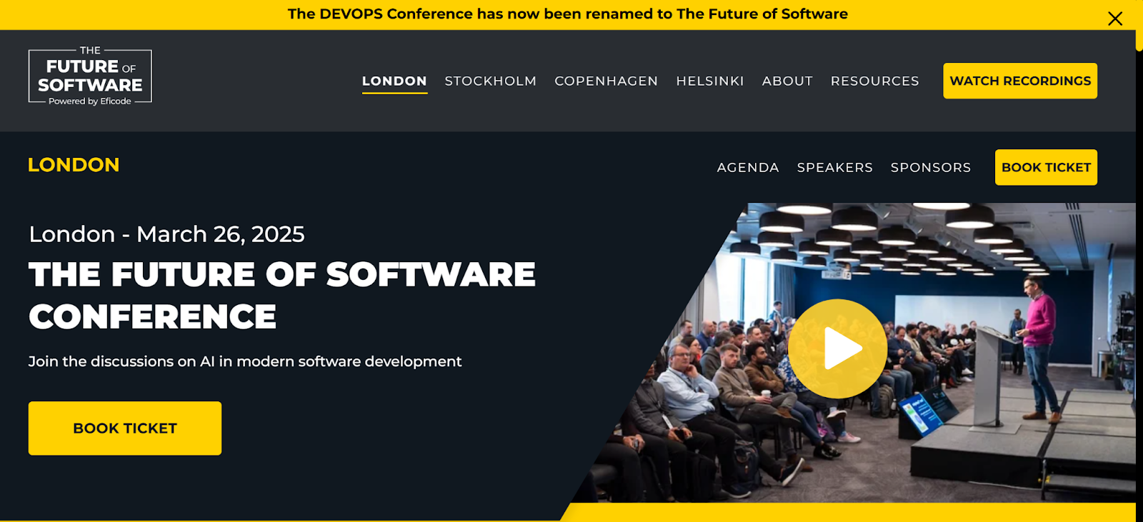 The future of software conference 2025 official page