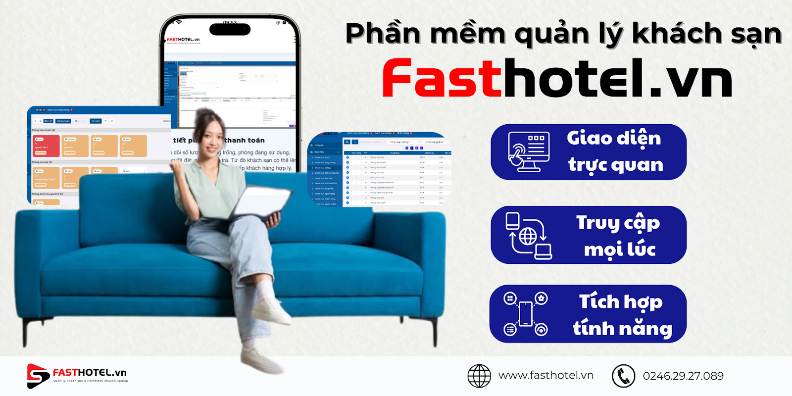 Fasthotel - giải pháp quản lý khách sạn dễ dàng, tiện lợi