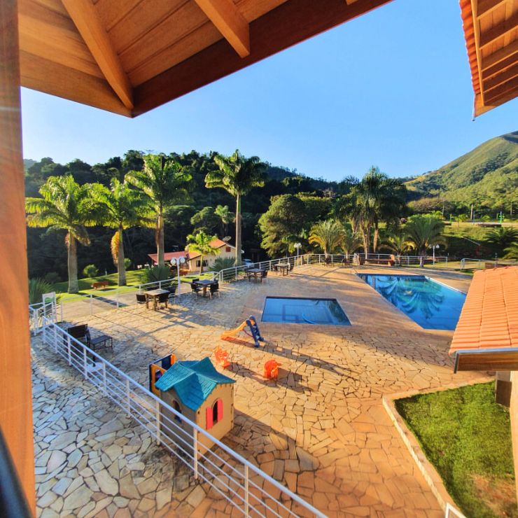 Foto da área externa da pousada